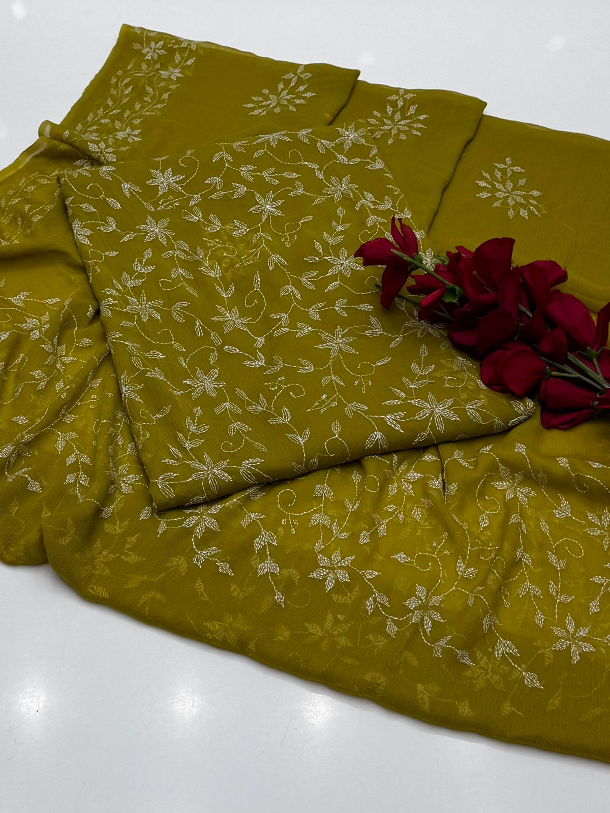 2pc Shafoon Sippi Jaal Work Embroidery