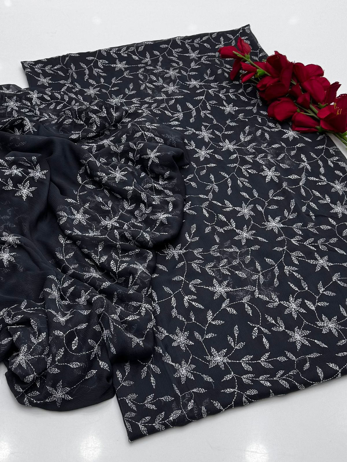 2pc Shafoon Sippi Jaal Work Embroidery