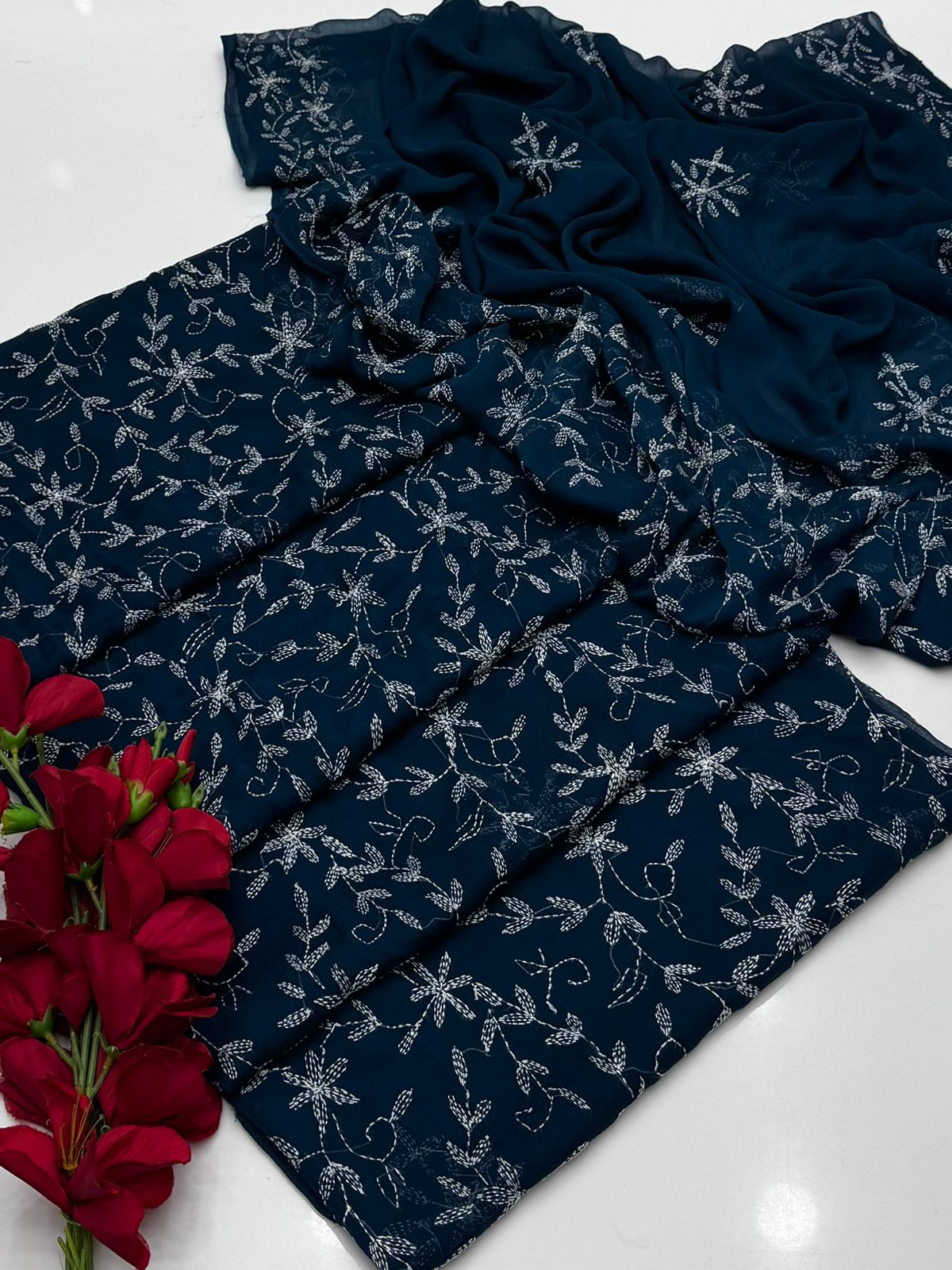 2pc Shafoon Sippi Jaal Work Embroidery