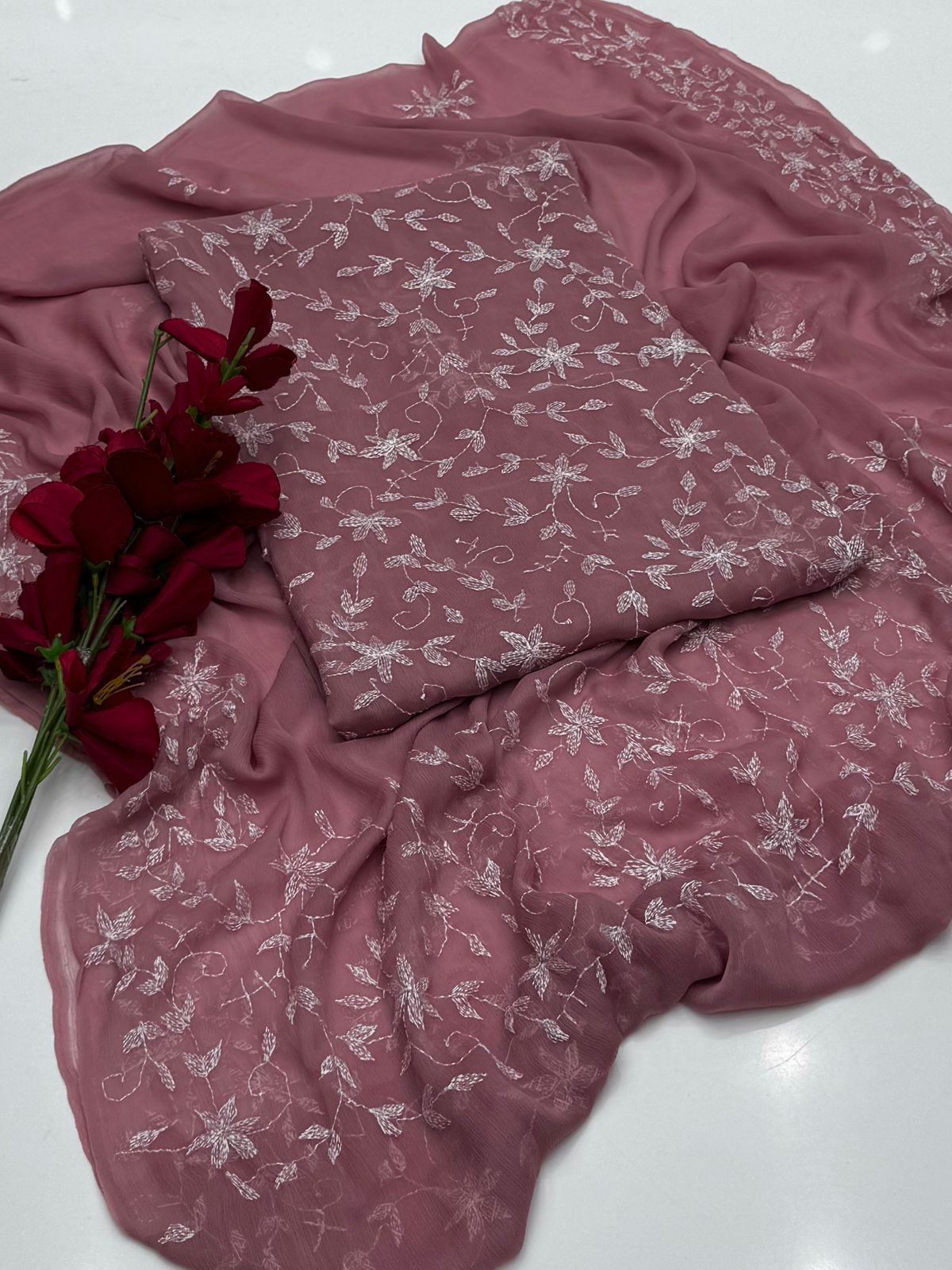 2pc Shafoon Sippi Jaal Work Embroidery