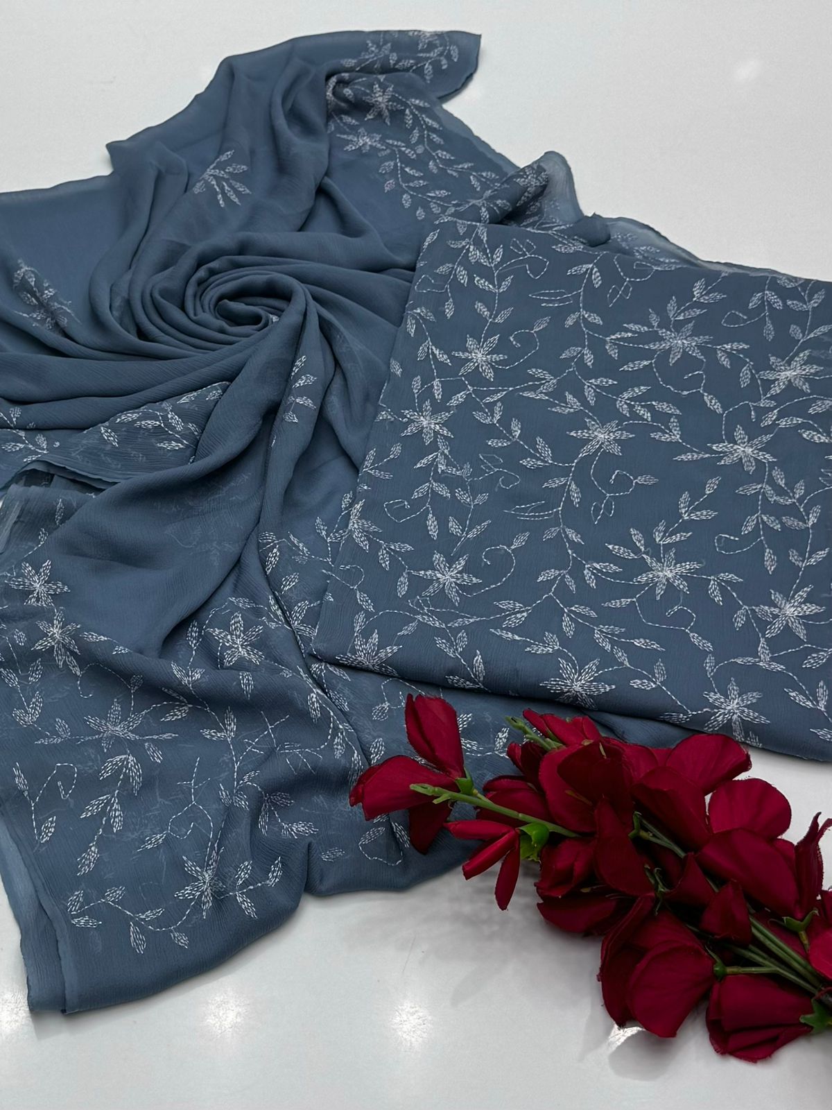 2pc Shafoon Sippi Jaal Work Embroidery