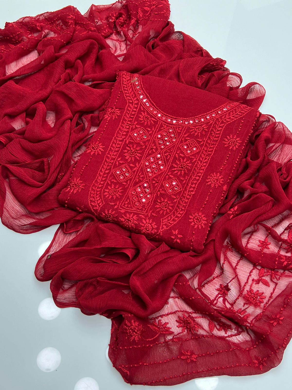 Pakka Tanka Embroidery with Mirror Work