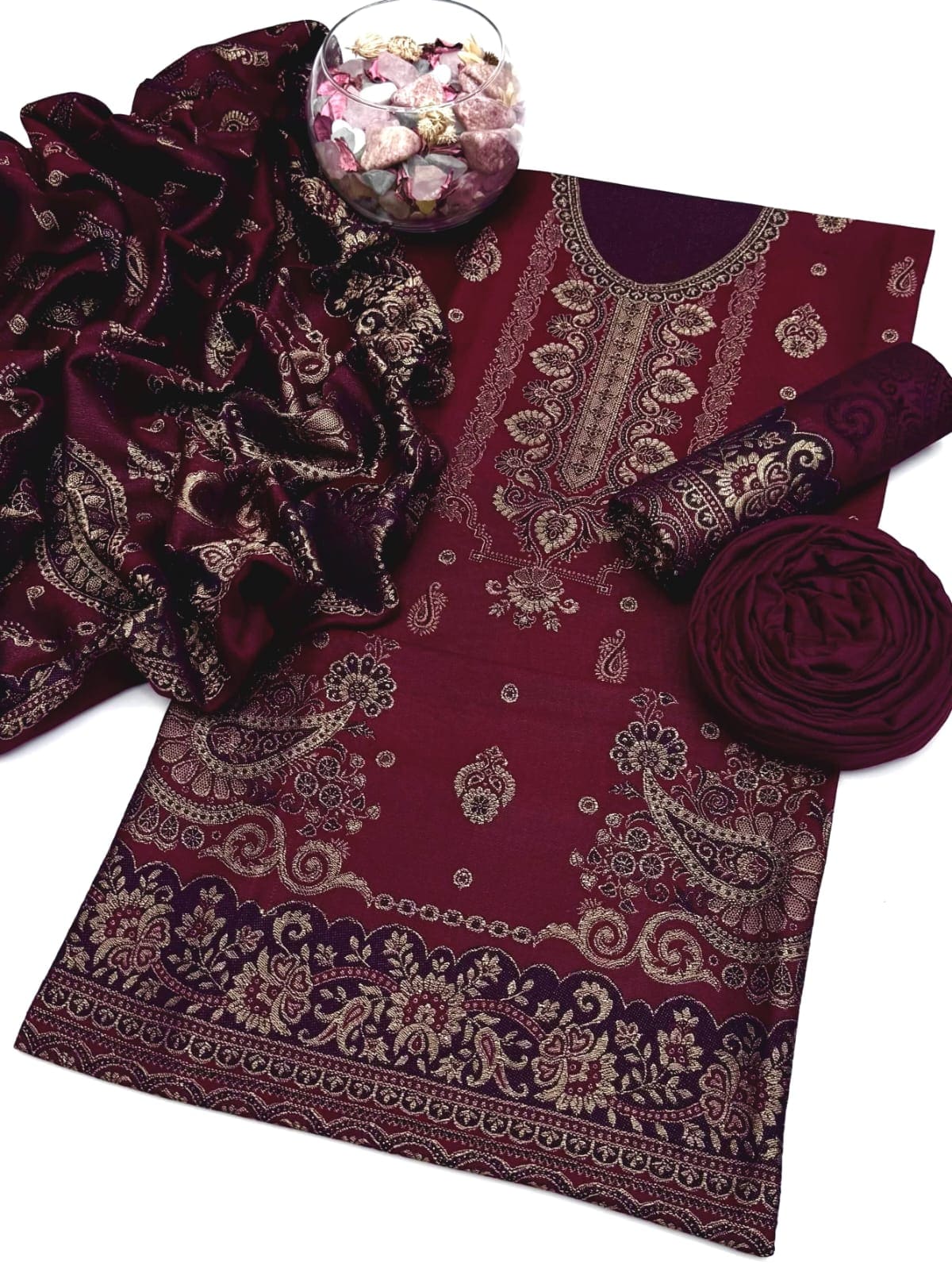 Pashmina Wool 3PC Suit.